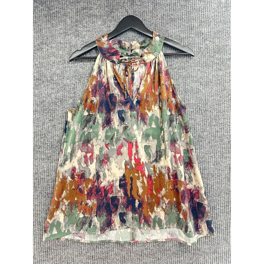 Haute Hippie Tribe Halter Top Womens Medium Multi-Color Excellent Abstract Print